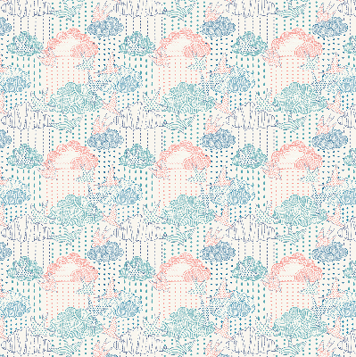 Store intérieur Nuages colorés avec des motifs