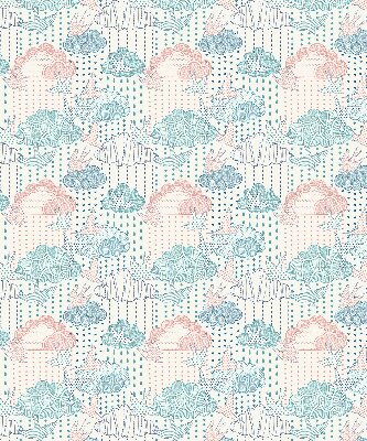 Store intérieur Nuages colorés avec des motifs