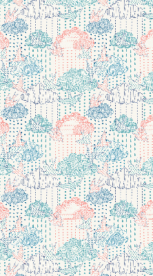 Store intérieur Nuages colorés avec des motifs