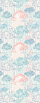 Store intérieur Nuages colorés avec des motifs