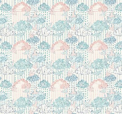 Store intérieur Nuages colorés avec des motifs