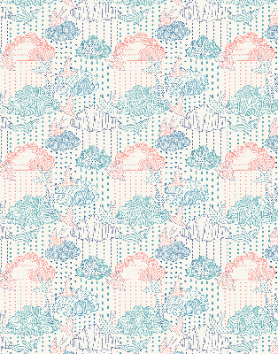 Store intérieur Nuages colorés avec des motifs