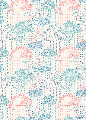 Store intérieur Nuages colorés avec des motifs