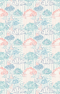 Store intérieur Nuages colorés avec des motifs