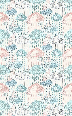 Store intérieur Nuages colorés avec des motifs