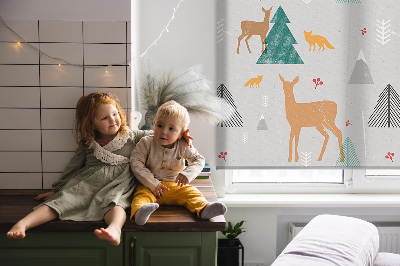 Store enrouleur Chevreuil dans la forêt