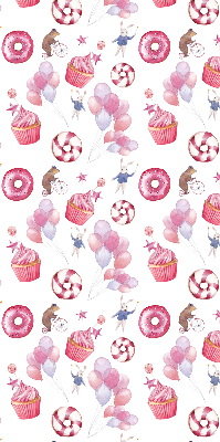 Store intérieur Ballons roses, beignets et lapins