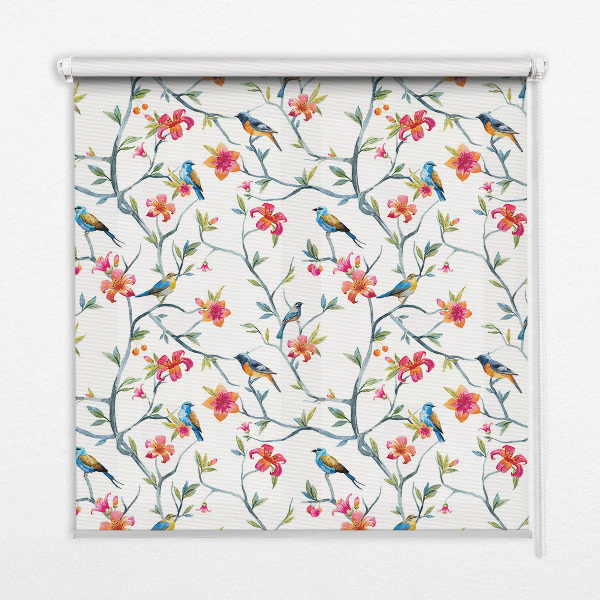 Store enrouleur Un oiseau sur une branche