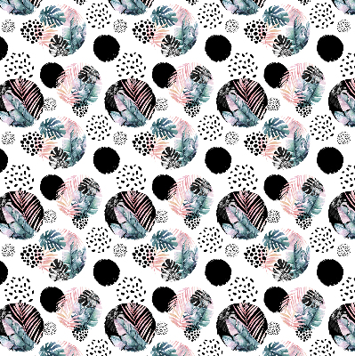 Store intérieur Cercles et feuilles