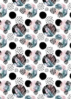 Store intérieur Cercles et feuilles