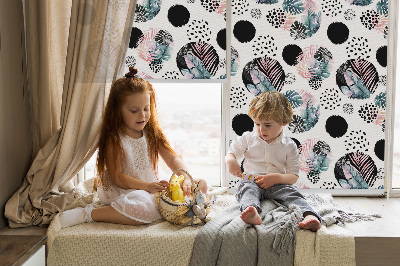 Store intérieur Cercles et feuilles