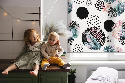 Store intérieur Cercles et feuilles