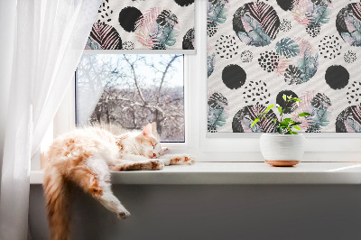 Store intérieur Cercles et feuilles