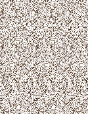 Store enrouleur Feuilles de palmier dessinées