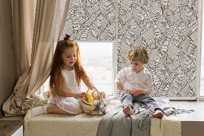 Store enrouleur Feuilles de palmier dessinées