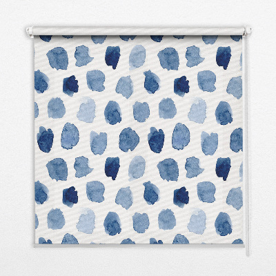 Store enrouleur Taches peintes en bleu