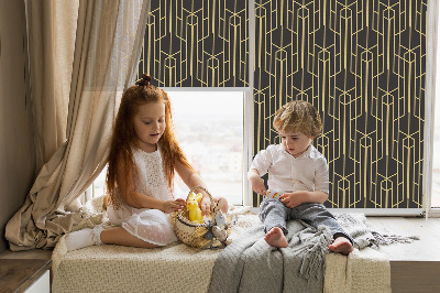 Store enrouleur Motif jaune