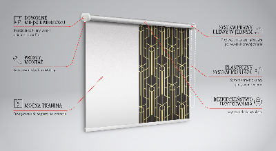 Store enrouleur Motif jaune