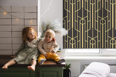 Store enrouleur Motif jaune