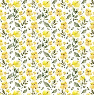 Store enrouleur Fleurs jaunes