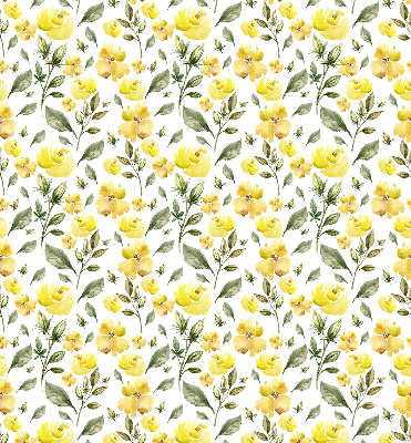 Store enrouleur Fleurs jaunes