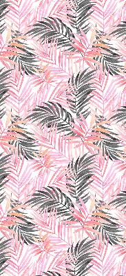 Store intérieur Feuilles roses et noires