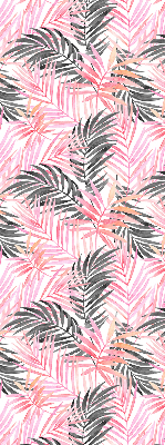 Store intérieur Feuilles roses et noires