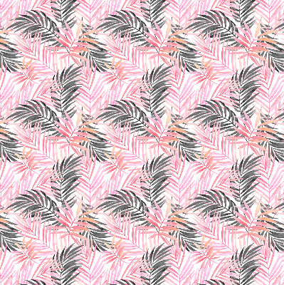 Store intérieur Feuilles roses et noires