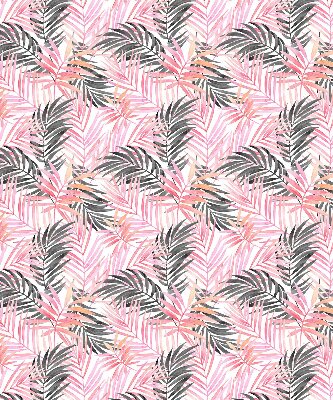 Store intérieur Feuilles roses et noires