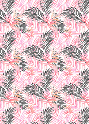 Store intérieur Feuilles roses et noires