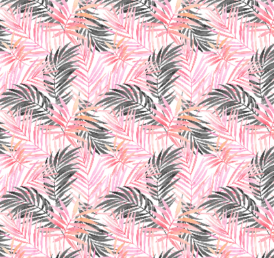 Store intérieur Feuilles roses et noires