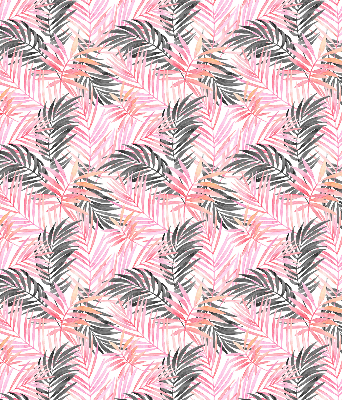 Store intérieur Feuilles roses et noires