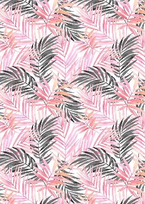 Store intérieur Feuilles roses et noires