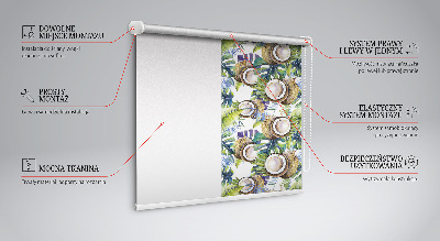 Store intérieur Noix de coco et leurs feuilles