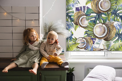 Store intérieur Noix de coco et leurs feuilles