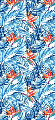 Store enrouleur Feuilles bleues