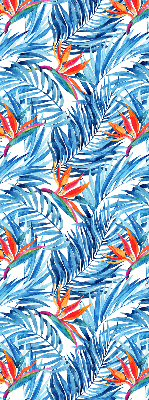 Store enrouleur Feuilles bleues