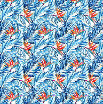 Store enrouleur Feuilles bleues