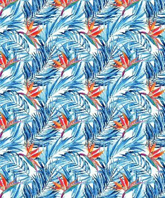 Store enrouleur Feuilles bleues