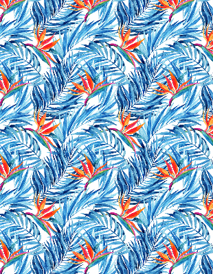 Store enrouleur Feuilles bleues