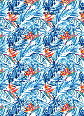 Store enrouleur Feuilles bleues