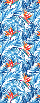 Store enrouleur Feuilles bleues