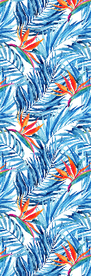 Store enrouleur Feuilles bleues