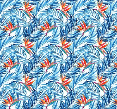 Store enrouleur Feuilles bleues