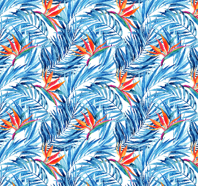 Store enrouleur Feuilles bleues