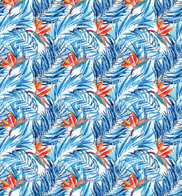 Store enrouleur Feuilles bleues