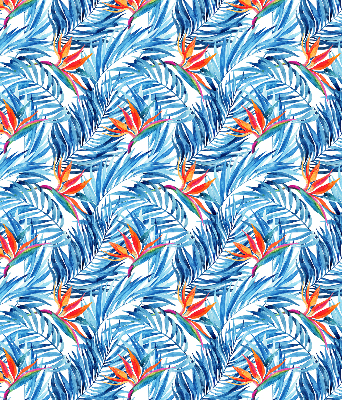 Store enrouleur Feuilles bleues