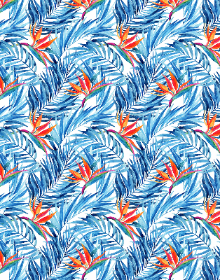 Store enrouleur Feuilles bleues