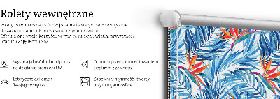 Store enrouleur Feuilles bleues