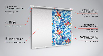 Store enrouleur Feuilles bleues